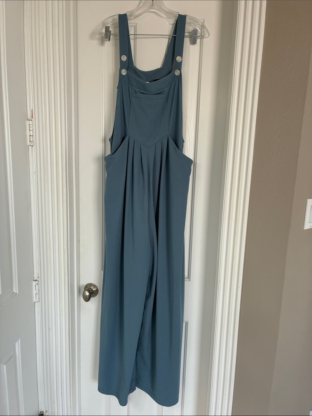 HALARA Teal Wide-Leg Pinafore Jumpsuit